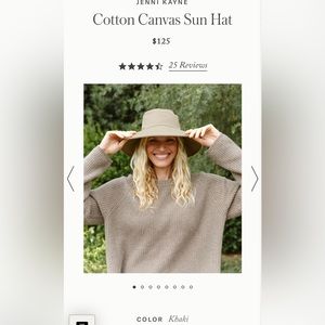 JENNI KAYNE khaki cotton canvas hat